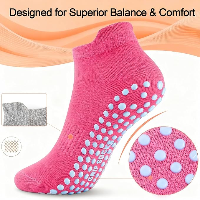 5 Pairs Non Slip Socks